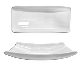 2 Travessas Retangular Curvas 30,3x18cm Melamina Branca