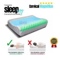 2 Travesseiro Cervical Pillow Magnetico Ortopedico Anti Ronco