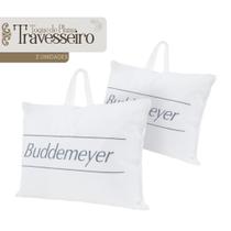 2 Travesseiros Buddemeyer Toque Pluma 50x70 Algodão Branco