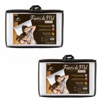 2 Travesseiros Laváveis Favos de Mel - 15cm - Fibrasca