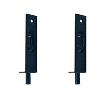 2 Trincos De Embutir Aço Para Porta De Madeira Preto Pado 2 Trincos De Embutir Aço Para Porta De Madeira Preto Pado