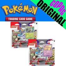 2 Triple Pack Pokémon Escarlate e Violeta Spidops e Espathra Copag Carta Cards - 7896192325631