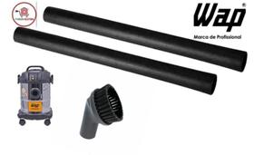 2 Tubo Extensor + 1 Bico Redondo Escova Aspirador de Pó Wap GTW12 Inox