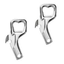 2 UN Abridor De Lata E Garrafas Cerveja Reforçado Aço Inox
