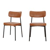 2 Un. Cadeira Fixa Estofada Mynna material sintético