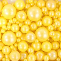 2 Un Confeito comestível Sugar Beads Amarelo Pérola Cupcakes