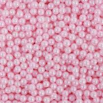 2 Un Confeito comestível Sugar Beads Rosa Pérola 4mm 100g
