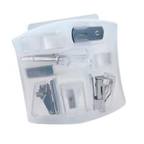 2 Un. Conjunto De Papelaria E Escola Grampeador Apontador