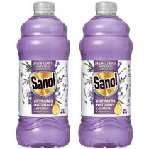 2 Un Desinfetante Lavanda e Melaleuca Extratos Naturais Sanol 2 Litros