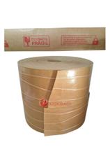 2 Un Fita gomada 80mm para canoa de fita gomada com Reforço 1Kg 105m cada Cuidado Frágil