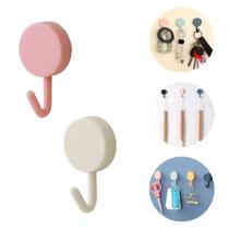 2 Un Gancho Multiuso Porta Toalhas Chaves Conchas Adesivo Dupla Face