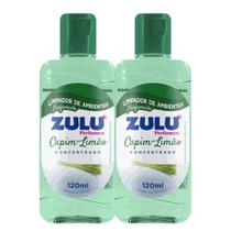2 Un Limpador de Ambientes Perfumado Concentrado Capim Limão Zulu 120ml - Coala 2 Un Limpador de Ambientes Perfumado Concentrado Capim Limão Zulu 120ml - Coala