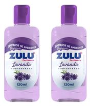 2 un Limpador Perfumado de Ambientes Concentrado Lavanda Zulu 120ml Coala