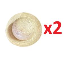 2 un Mini Chapéu de palha 25,5cm para fantasia festa junina