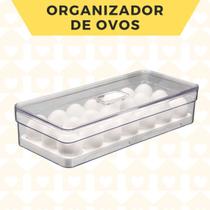 2 UN Organizadores Modular Acrilico Com Porta Ovos P/ Cozinha