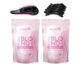 2 un Pó Descolorante Rosa Easy Blond 500gr Soupleliss