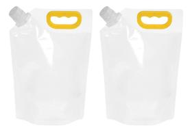 2 UN - Saco Plástico Para Armazenar Cereais Grãos Farináceos Líquido 2,5l
