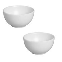 2 un TIGELA BOWL PORCELANA BRANCO CALDO AÇAI SORVETE 370ML