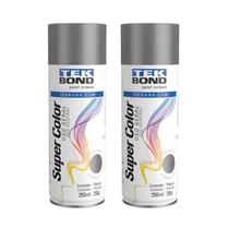 2 Un Tinta Spray Grafite 350ml 250g Alta Fixacao Tekbond 2 Un Tinta Spray Grafite 350ml 250g Alta Fixacao Tekbond