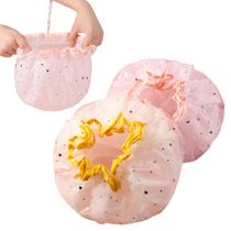 2 Un Touca De Banho Camada Dupla Plástico Impermeável Reutilizável 2 Un Touca De Banho Camada Dupla Plástico Impermeável Reutilizável