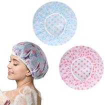 2 Un Touca De Banho Plástico Impermeável Reutilizável Estampada