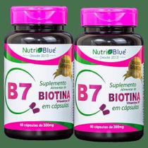 2 Und. Anti Queda Capilar E Cresce Cabelo Biotina 380Mg - Nutriblue