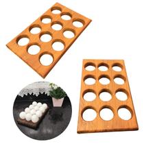 2 UND Porta 12 Ovos Madeira Suporte Organizador Dispenser 2 UND Porta 12 Ovos Madeira Suporte Organizador Dispenser