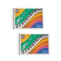 2 Unid. Cadernos Flexíveis Música Jandaia 1/4 Espiral 40 F.