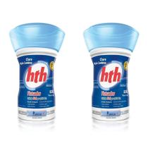 2 Unid Cloro Flutuador De Piscina Hth Ação Imediata 830g