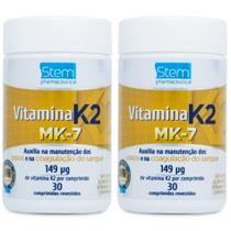 2 UNID.Vitamina K2 MK-7 149 µg Stem 30 comprimidos