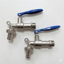 2 Unidade Torneira de Esfera Porta Cadeado 1/2"x1/2"