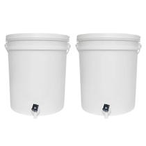 2 Unidades Balde Maturação 10 Litros Atóxico Com Torneira