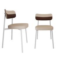 2 Unidades Cadeira Alloa fixa C/4 Pés 50 X 44,7 X 83,8 cm Pés Brancos 2 Unidades Cadeira Alloa fixa C/4 Pés 50 X 44,7 X 83,8 cm Pés Brancos