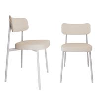 2 Unidades Cadeira Alloa fixa C/4 Pés 50 X 44,7 X 83,8 cm Pés Brancos 2 Unidades Cadeira Alloa fixa C/4 Pés 50 X 44,7 X 83,8 cm Pés Brancos