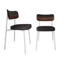 2 Unidades Cadeira Alloa fixa C/4 Pés 50 X 44,7 X 83,8 cm Pés Brancos 2 Unidades Cadeira Alloa fixa C/4 Pés 50 X 44,7 X 83,8 cm Pés Brancos
