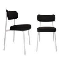 2 Unidades Cadeira Alloa fixa C/4 Pés 50 X 44,7 X 83,8 cm Pés Brancos 2 Unidades Cadeira Alloa fixa C/4 Pés 50 X 44,7 X 83,8 cm Pés Brancos