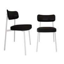 2 Unidades Cadeira Alloa fixa C/4 Pés 50 X 44,7 X 83,8 cm Pés Brancos 2 Unidades Cadeira Alloa fixa C/4 Pés 50 X 44,7 X 83,8 cm Pés Brancos