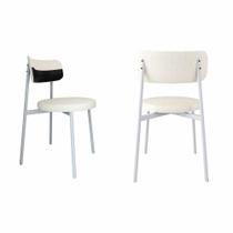 2 Unidades Cadeira Kyta fixa C/4 Pés 50 X 44,7 X 83,8 cm Pés Brancos 2 Unidades Cadeira Kyta fixa C/4 Pés 50 X 44,7 X 83,8 cm Pés Brancos
