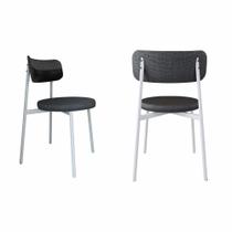 2 Unidades Cadeira Kyta fixa C/4 Pés 50 X 44,7 X 83,8 cm Pés Brancos 2 Unidades Cadeira Kyta fixa C/4 Pés 50 X 44,7 X 83,8 cm Pés Brancos