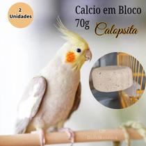 2 Unidades Calcio em Bloco 70g Carvao e Minerais - Calopsita e Aves diversas