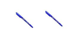 2 unidades Caneta Marcador Permanente Ponta Dupla Azul 0.5/1.0 - Atopy