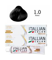 2 Unidades Coloração Itallian Color 1.0 Preto