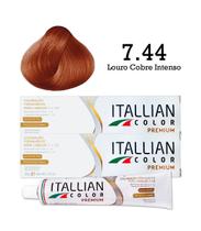 2 Unidades Coloração Itallian Color 7.44 Louro Cobre Intenso
