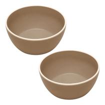 2 Unidades De Bowls Bege Melamina Resistente Café Da Manhã 2 Unidades De Bowls Bege Melamina Resistente Café Da Manhã