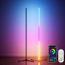 2 unidades de luminária de chão JarryStart RGB Corner 165 cm Music Sync