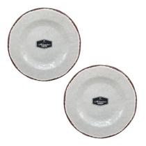 2 Unidades De Prato Melamina Areia 22cm Sobremesa Mesa Posta 2 Unidades De Prato Melamina Areia 22cm Sobremesa Mesa Posta