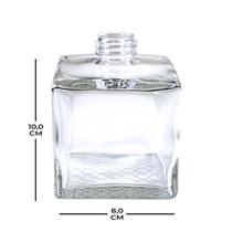 2 Unidades de Vidro Cubo 350ml Sem Tampa
