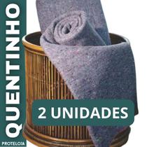 2 Unidades do Cobertor Para Doação Cinza Popular Corta Febre 130x200cm - Proteloja