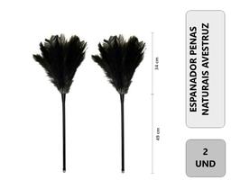 2 Unidades Espanador De Pó Penas Naturais De Avestruz 60 Cm Limpa Poeira Móveis Limpeza Casa N60 2 Unidades Espanador De Pó Penas Naturais De Avestruz 60 Cm Limpa Poeira Móveis Limpeza Casa N60
