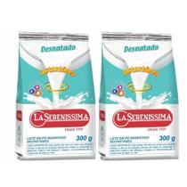 2 Unidades Leite em Pó Desnatado LA SERENÍSSIMA Sachê 300g 2 Unidades Leite em Pó Desnatado LA SERENÍSSIMA Sachê 300g